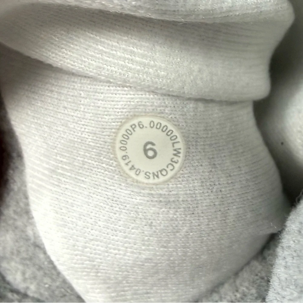 Lululemon Go Forward Pullover Heathered Core Light Grey‎ Fleece Funnel Neck 6